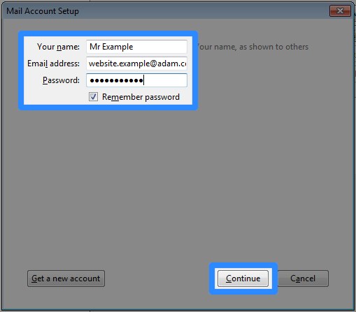 thunderbird email password thunderbird email password